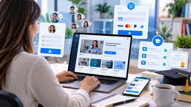 Venta de cursos online mediante aula virtual